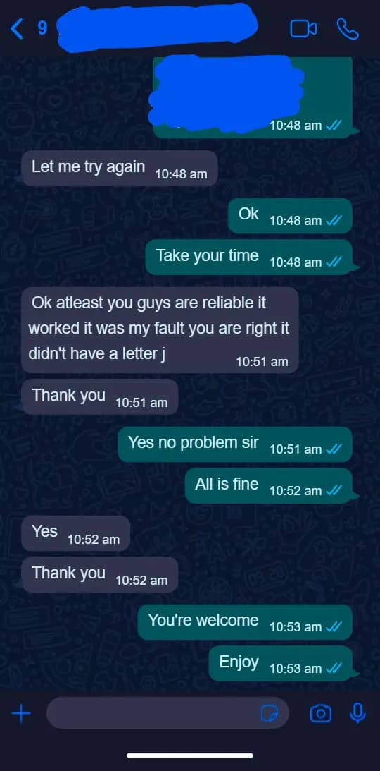WhatsApp review 6 from a happy Open Tivi IPTV subscription customer
